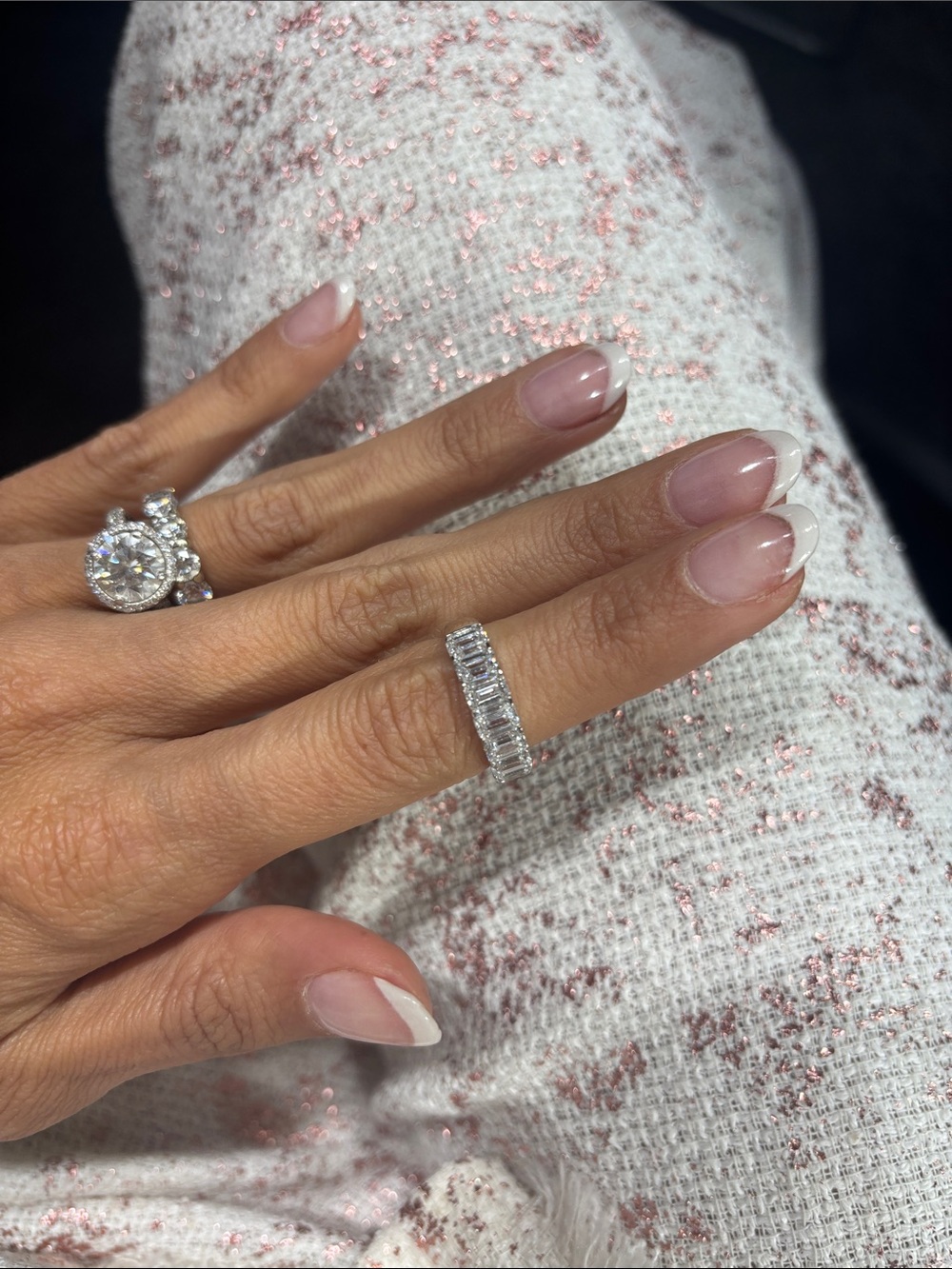Silver Baguette-Cut Eternity Band - Silver